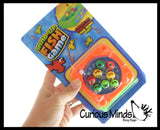 Mini Wind Up Gone Fishing Game - Magnetic Fishing Toy Tiny Pocket Travel Game