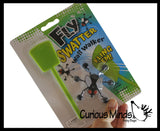 NEW - Fly Swatter and Fly Sticky Wall Walker Guys Tumblers Crawlers -  Fun Small Toy Prize Assortment Trick