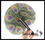 Folding Pocket Fan - Classic Mini Handheld Paper Fan - Compact - Safari Wild Animal Prints