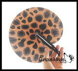 Folding Pocket Fan - Classic Mini Handheld Paper Fan - Compact - Safari Wild Animal Prints