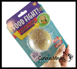 NEW - Food Fight Splat Ball -  Squishy Squeeze Stress Ball Soft Doh Filling - Like Shaving Cream - Sensory, Fidget Toy Junk Food