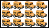 NEW - Friction School Bus Pull Back Racer Cars - Pullback Toy - Moves by Itself Friction Powered