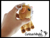 NEW - Goat Plush Stuffed Animals with Clip - Adorable Farm Animal Toy - Plush - Soft Squishy Animal Plushie Stuffie - Backpack Clip