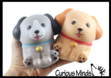 NEW - Soft Dog Animal Stress Ball - Sensory Fidget Stress Toy - Squishy Pliable Doh Ball - Puppy