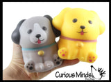 NEW - Soft Dog Animal Stress Ball - Sensory Fidget Stress Toy - Squishy Pliable Doh Ball - Puppy