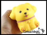 NEW - Soft Dog Animal Stress Ball - Sensory Fidget Stress Toy - Squishy Pliable Doh Ball - Puppy