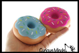 NEW - Cute Donut Doughnut Soft Doh Filled Stretch Ball with Removable Frosting - Ultra Squishy and Moldable Relaxing Sensory Fidget Stress Toy