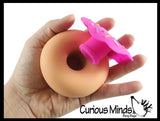 NEW - Cute Donut Doughnut Soft Doh Filled Stretch Ball with Removable Frosting - Ultra Squishy and Moldable Relaxing Sensory Fidget Stress Toy