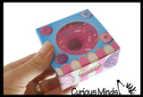 NEW - Cute Donut Doughnut Soft Doh Filled Stretch Ball with Removable Frosting - Ultra Squishy and Moldable Relaxing Sensory Fidget Stress Toy