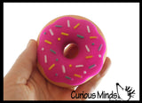 NEW - Cute Donut Doughnut Soft Doh Filled Stretch Ball with Removable Frosting - Ultra Squishy and Moldable Relaxing Sensory Fidget Stress Toy