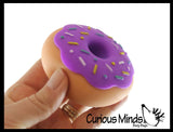 NEW - Cute Donut Doughnut Soft Doh Filled Stretch Ball with Removable Frosting - Ultra Squishy and Moldable Relaxing Sensory Fidget Stress Toy