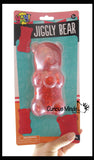 NEW - Jumbo Gummy Bear - Large Squishy Sensory Fidget Toy - Glitter Gel Filling