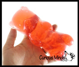 NEW - Jumbo Gummy Bear - Large Squishy Sensory Fidget Toy - Glitter Gel Filling