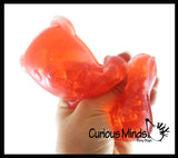 NEW - Jumbo Gummy Bear - Large Squishy Sensory Fidget Toy - Glitter Gel Filling