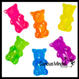 Gummy Bear Squishy Fidget Pencil Toppers - Cute Animal for On Top of Pencils - Desk Pet