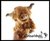 Plush Highland Cow - Heirloom Soft Hairy Cow Stuffed Animal - Cute Adorable Fuzzy