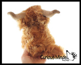 Plush Highland Cow - Heirloom Soft Hairy Cow Stuffed Animal - Cute Adorable Fuzzy