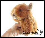 Plush Highland Cow - Heirloom Soft Hairy Cow Stuffed Animal - Cute Adorable Fuzzy