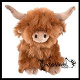 Plush Highland Cow - Heirloom Soft Hairy Cow Stuffed Animal - Cute Adorable Fuzzy