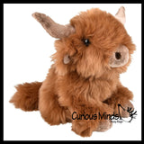 Plush Highland Cow - Heirloom Soft Hairy Cow Stuffed Animal - Cute Adorable Fuzzy