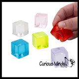 Gelatin Ice Cube Squishy Fidget Toy - Thick Gel Wiggly and Jiggly Gummy