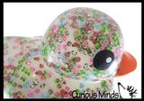 Jumbo Animal Confetti Pattern Rubber Ducks - Rubber Duckies - Cute Novelty Prize Reward Giveaway