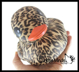 Jumbo Animal Print Rubber Ducks - Rubber Duckies - Cute Novelty Prize Reward Giveaway