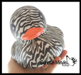 Jumbo Animal Print Rubber Ducks - Rubber Duckies - Cute Novelty Prize Reward Giveaway