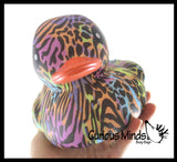 Jumbo Animal Print Rubber Ducks - Rubber Duckies - Cute Novelty Prize Reward Giveaway