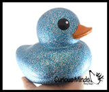 Jumbo Glitter Rubber Ducks - Rubber Ducky Duckies - Cute Novelty Prize Reward Giveaway