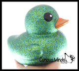 Jumbo Glitter Rubber Ducks - Rubber Ducky Duckies - Cute Novelty Prize Reward Giveaway