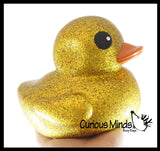 Jumbo Glitter Rubber Ducks - Rubber Ducky Duckies - Cute Novelty Prize Reward Giveaway