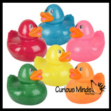 Jumbo Glitter Rubber Ducks - Rubber Duckies - Cute Novelty Prize Reward Giveaway