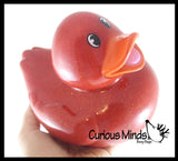 Jumbo Glitter Rubber Ducks - Rubber Duckies - Cute Novelty Prize Reward Giveaway