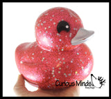 Jumbo Glitter with Stars Rubber Ducks - Rubber Ducky Duckies - Cute Novelty Prize Reward Giveaway