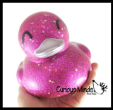 Jumbo Glitter with Stars Rubber Ducks - Rubber Ducky Duckies - Cute Novelty Prize Reward Giveaway