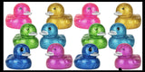 Jumbo Glitter with Stars Rubber Ducks - Rubber Ducky Duckies - Cute Novelty Prize Reward Giveaway