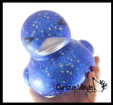 Jumbo Glitter with Stars Rubber Ducks - Rubber Ducky Duckies - Cute Novelty Prize Reward Giveaway