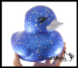 Jumbo Glitter with Stars Rubber Ducks - Rubber Ducky Duckies - Cute Novelty Prize Reward Giveaway