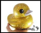 Jumbo Glitter with Stars Rubber Ducks - Rubber Ducky Duckies - Cute Novelty Prize Reward Giveaway