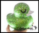 Jumbo Glitter with Stars Rubber Ducks - Rubber Ducky Duckies - Cute Novelty Prize Reward Giveaway