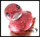 Jumbo Glitter with Stars Rubber Ducks - Rubber Ducky Duckies - Cute Novelty Prize Reward Giveaway