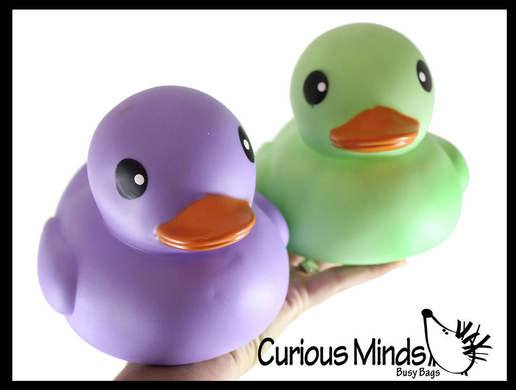 Jumbo Solid Pastel Rubber Ducks - Rubber Ducky Duckies - Cute Novelty Prize Reward Giveaway