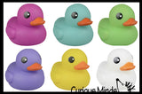 Jumbo Solid Pastel Rubber Ducks - Rubber Ducky Duckies - Cute Novelty Prize Reward Giveaway