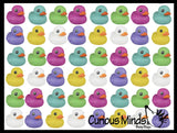 Jumbo Solid Pastel Rubber Ducks - Rubber Ducky Duckies - Cute Novelty Prize Reward Giveaway