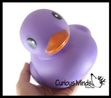 Jumbo Solid Pastel Rubber Ducks - Rubber Ducky Duckies - Cute Novelty Prize Reward Giveaway