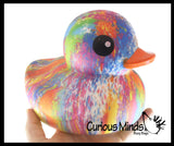 Jumbo Splatter Paint Pattern Rubber Ducks - Rubber Duckies - Cute Novelty Prize Reward Giveaway