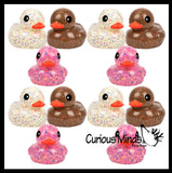 Jumbo Ice Cream with Sprinkles Rubber Ducks - Rubber Ducky Duckies - Cute Novelty Prize Reward Giveaway Neapolitan