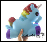 NEW - JUMBO Pony Unicorn Squishy Slow Rise Foam Pet Animal Toy -  Scented Sensory, Stress, Fidget Toy