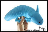 NEW Jumbo 12" Axolotl Fidget - Large Wiggle Articulated Jointed Moving Axolotyl Toy - Unique